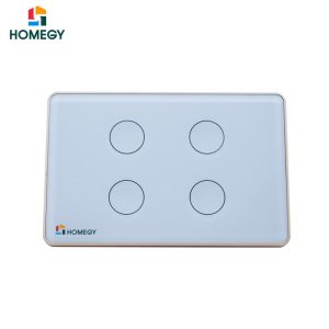 Công tắc cảm ứng rèm Homegy 2 lớp kính phẳng