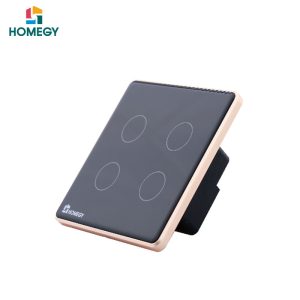 Công tắc thông minh BLE 4 nút NL kính phẳng (1 nút công suất cao và 3 nút công suất thường)